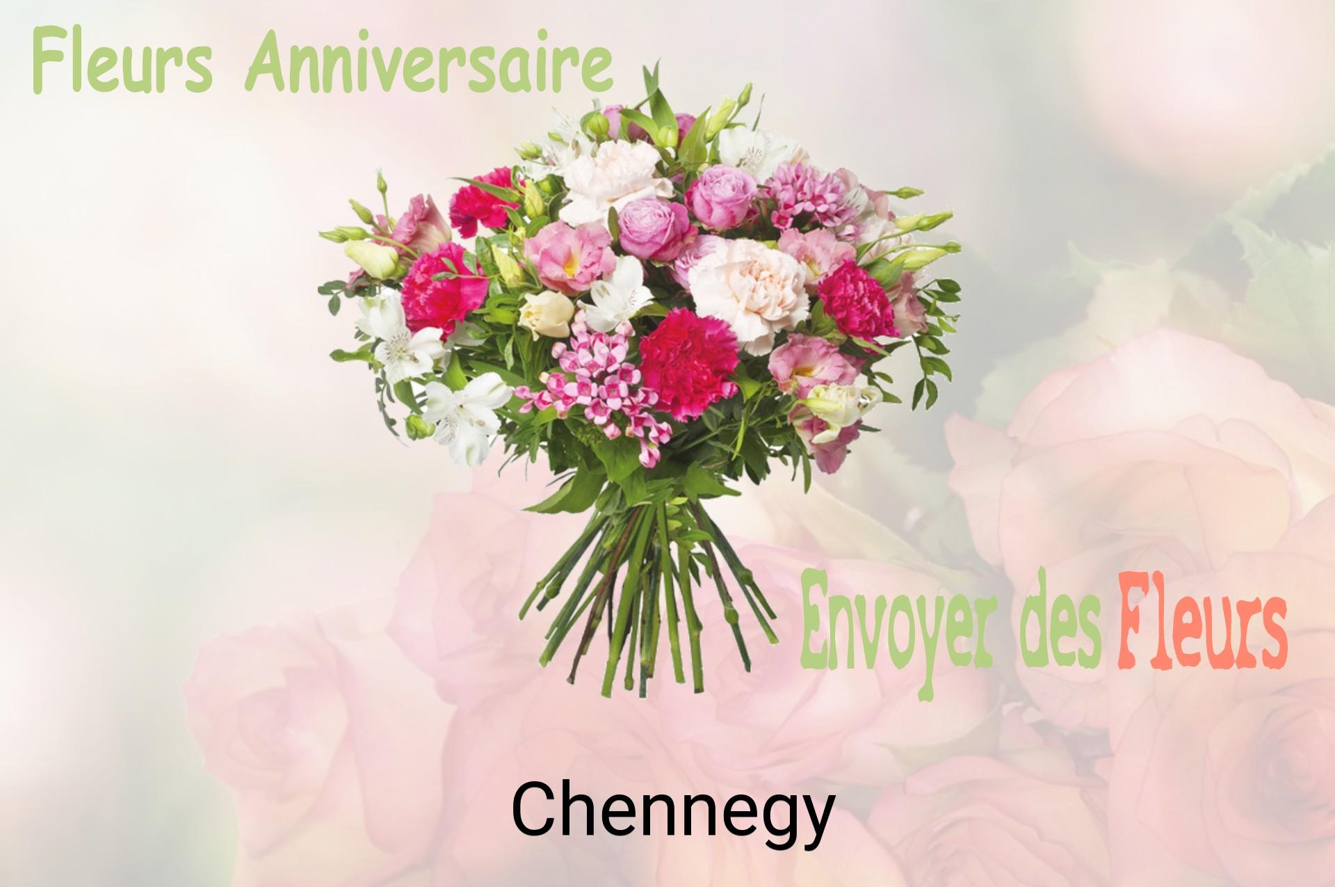 Bouquet de fleurs d’anniversaire livré à Chennegy